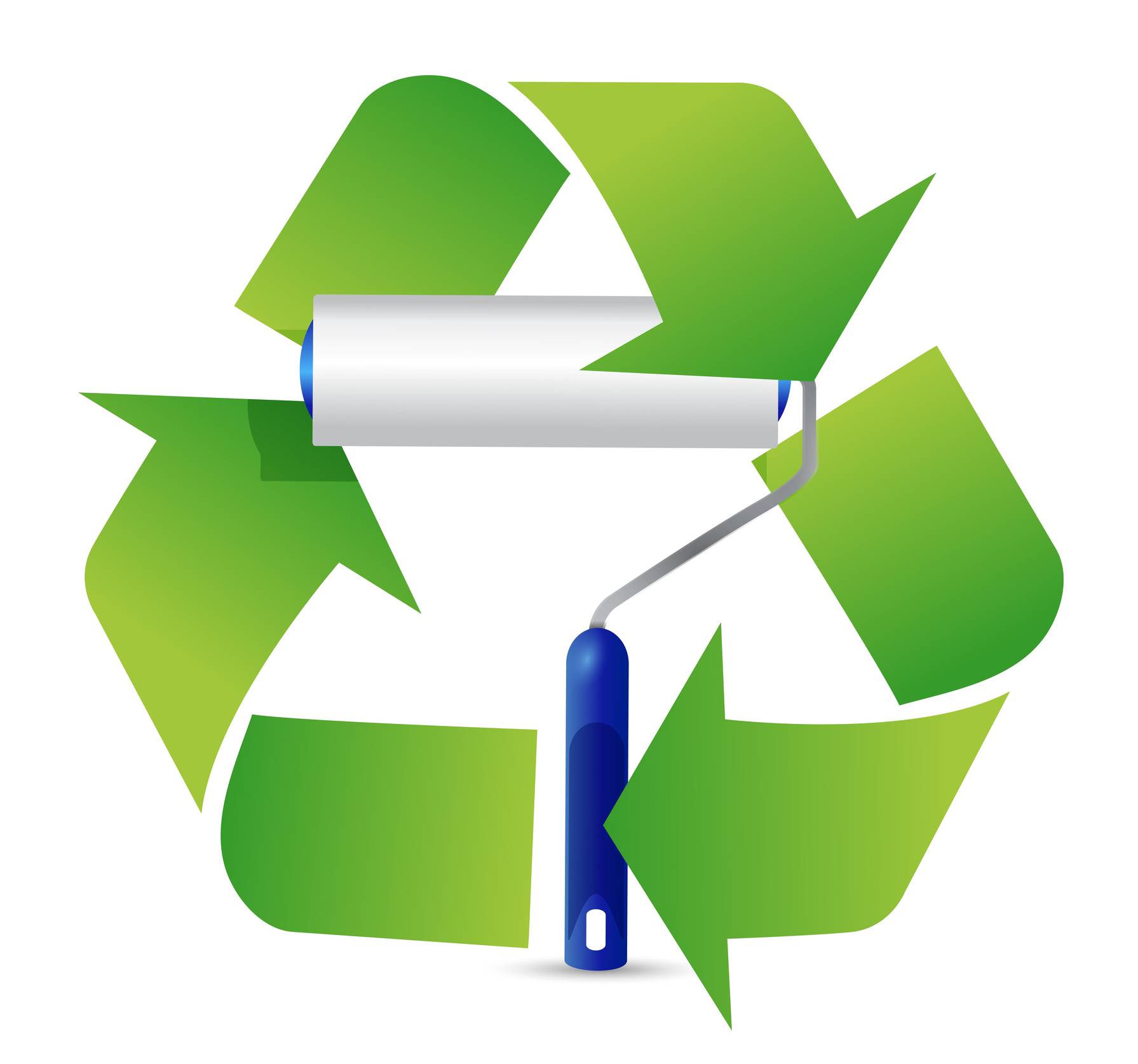 Recycle paint roller illustration design 31318897